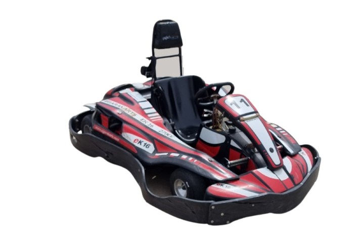 a close up of a go-kart